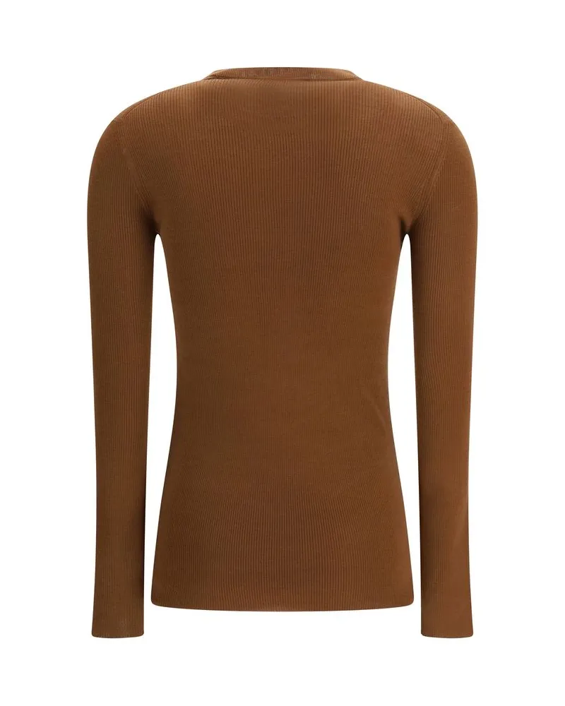 Prada Women's Brown Wool Cardigan Clothing Brown