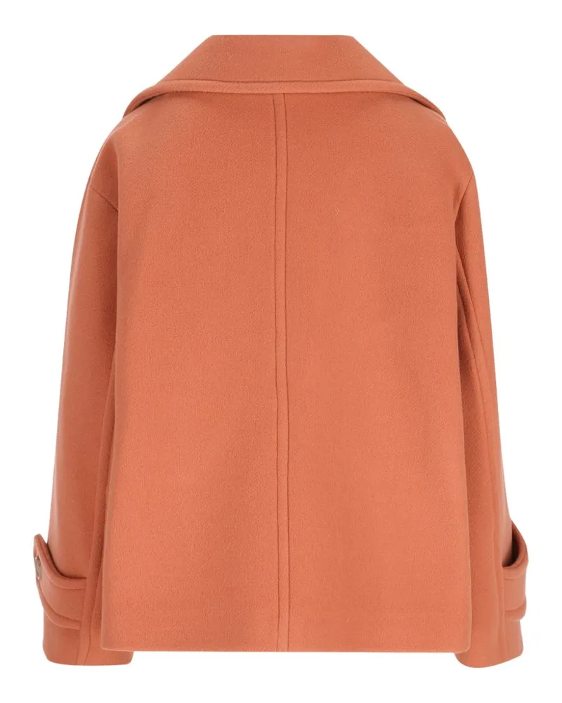 Chloé Wool Double-Breasted Coat — orange Orange