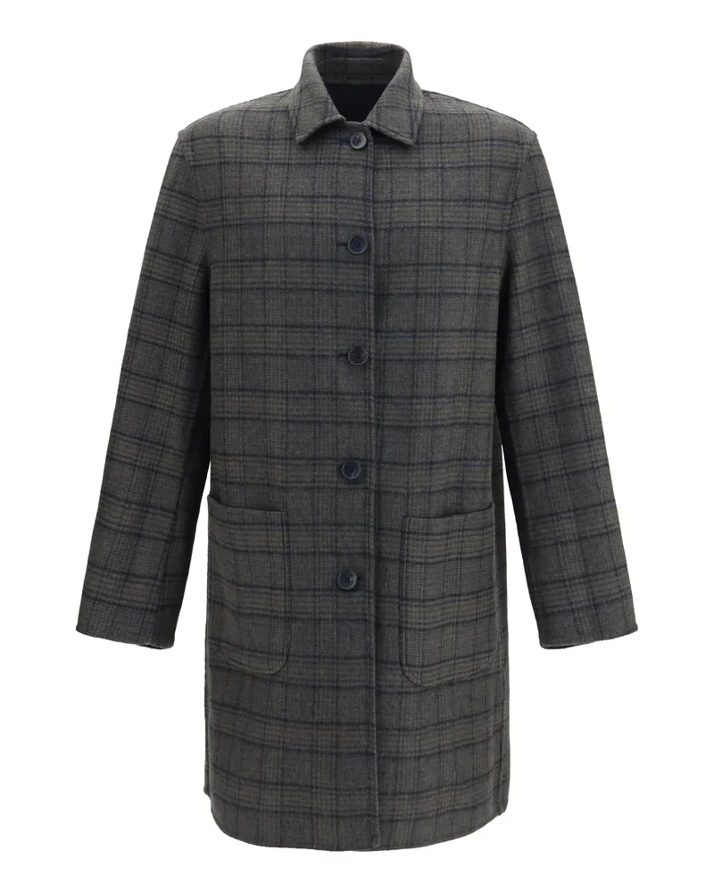 Etro Men's Soho Reversible Wool-Blend Coat Blu Scurissimo 2 Navy