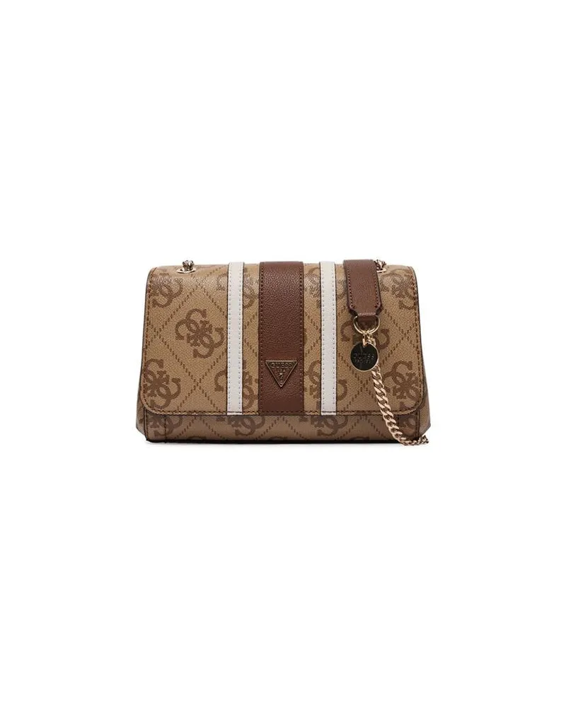 Guess Women's Crossbody Bag Latte Logo-Brown Polyurethane Crossbody-bags Brown