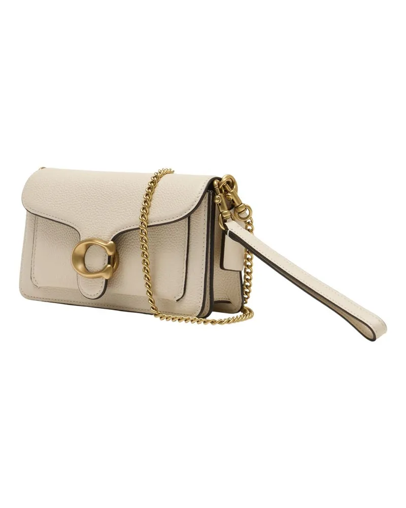 Coach Women's Tabby Chain 19 Crossbody -  Leather White Calfskin Bags Shoulder-Hobo-Bags White