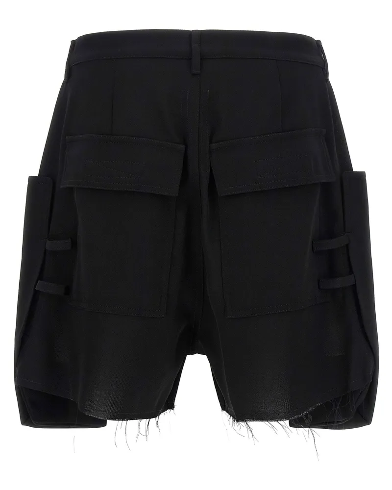 Rick Owens Stefan Cargo Bermuda Shorts — Black Black