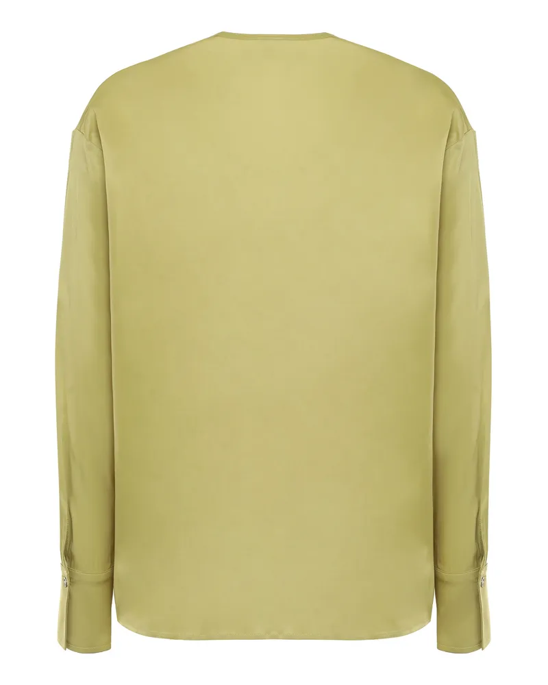Pinko Women's Green Viscose Blouse Elastane Blouses Shirt Green