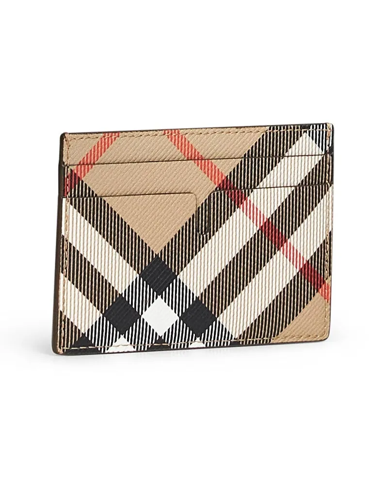Burberry Men's Credit Card Holder Sand Beige Polyurethane Wallets & Cardholders Beige
