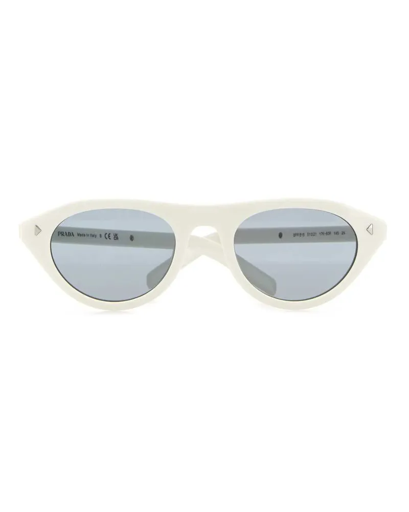 Prada Acetate Cat-Eye Sunglasses — White White