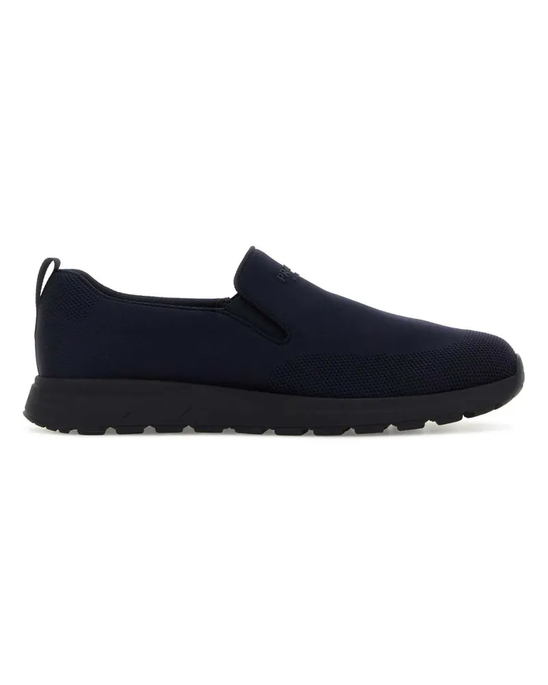 Prada Men's Jersey Slip-On Sneaker Navy Fabric Navy