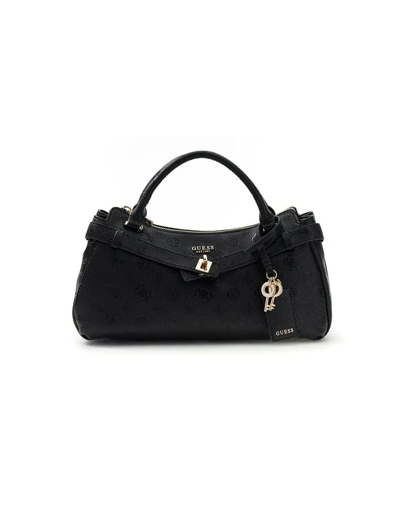 Guess Women's Satchel Bag Black Logo Polyurethane - Satchel-Bags Black