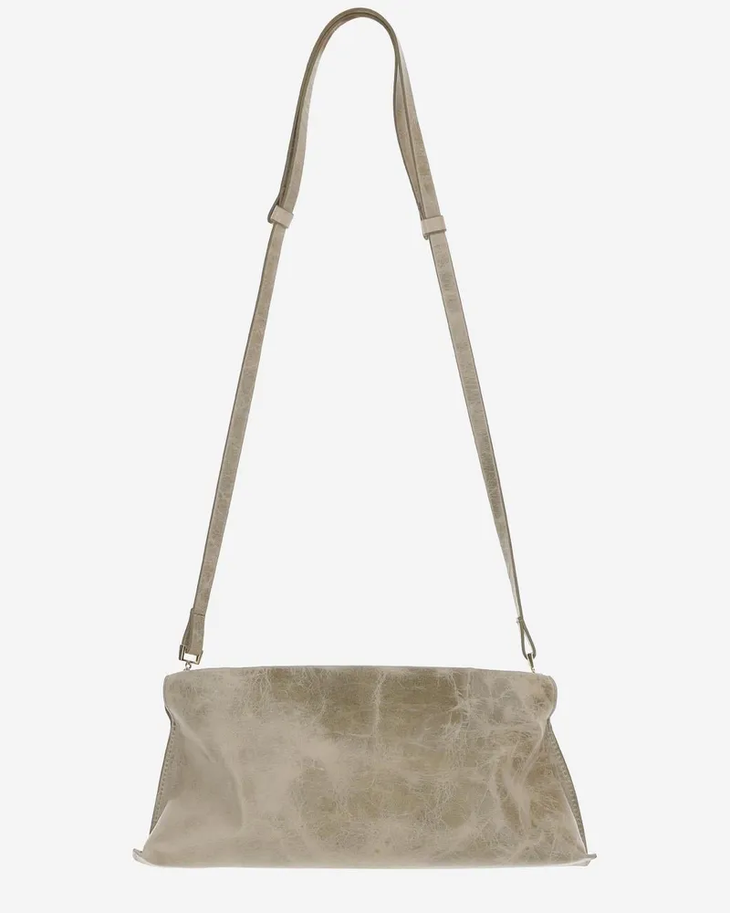 Benedetta Bruzziches Women's Glossy Leather Bag Beige Shoulder Beige