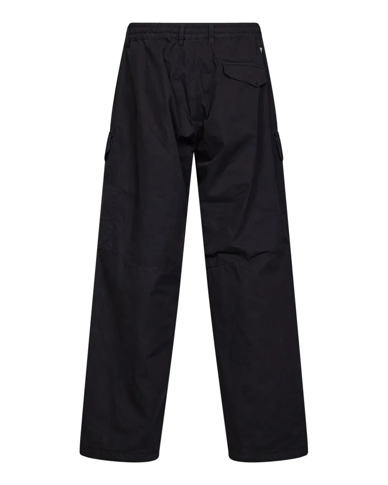 C.P. Company Men's Cargo Trousers Micro-Reps Lens Black Cotton Black