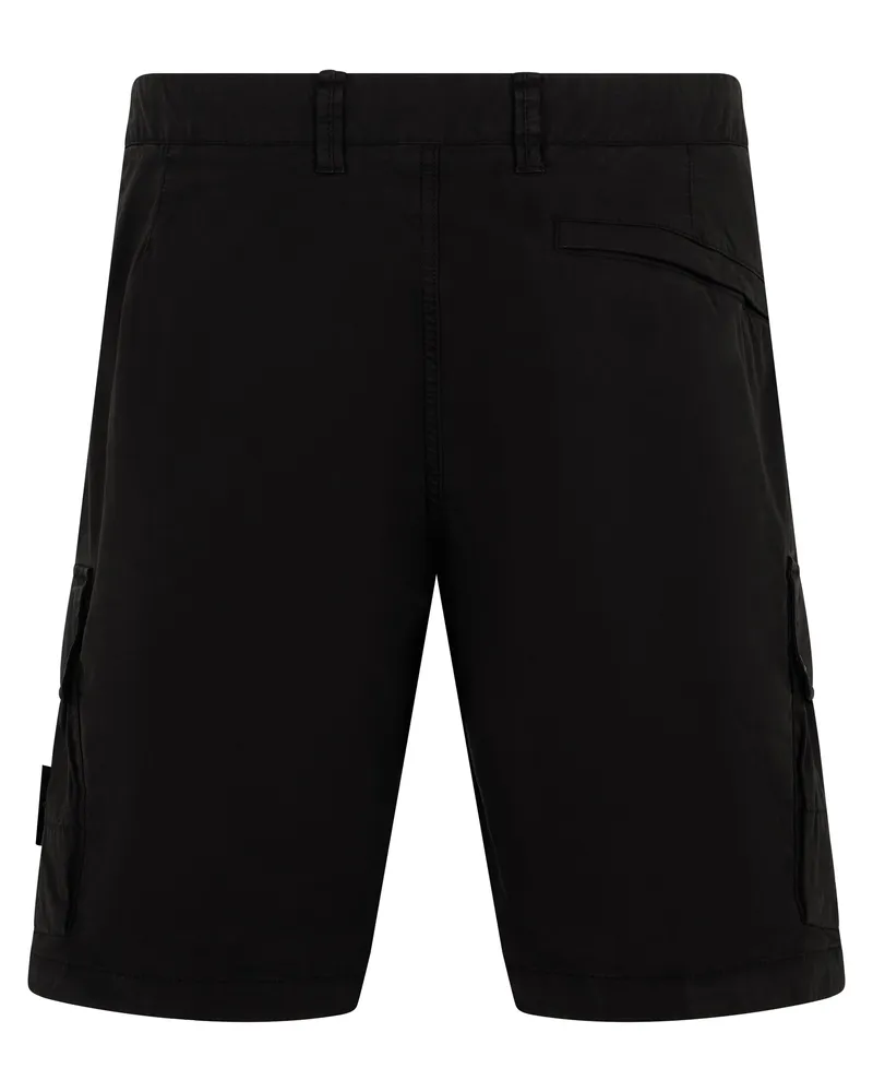 Stone Island Cotton Cargo Cargo Shorts — Black Black