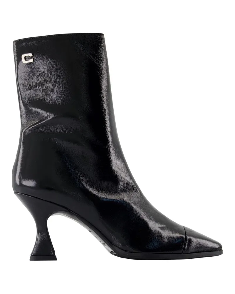 Carel Women's Isabelle Ankle Boots -  Leather Black Calfskin Shoes Ankle-Boots Black