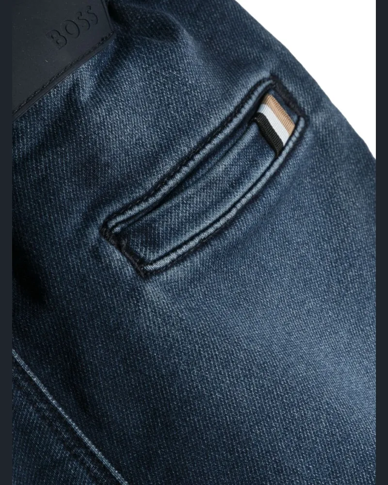 HUGO BOSS Denim Cotton Bermuda Shorts — Denim Denim