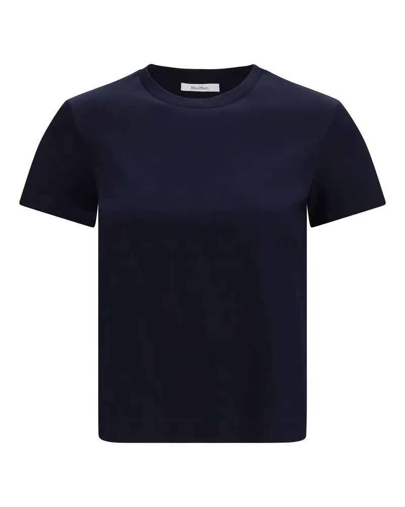 Max Mara Women's T-Shirt Donata Navy Blue Cotton T-Shirts & Jerseys Navy