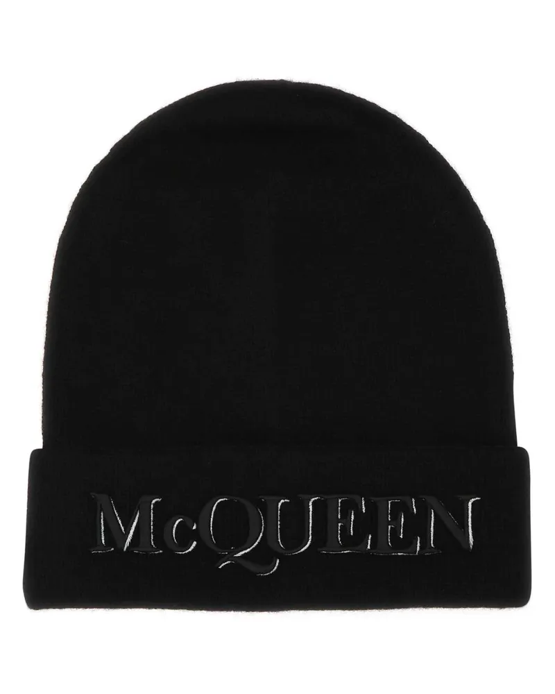 Alexander McQueen Hat Cashmere Beanie — Black Black