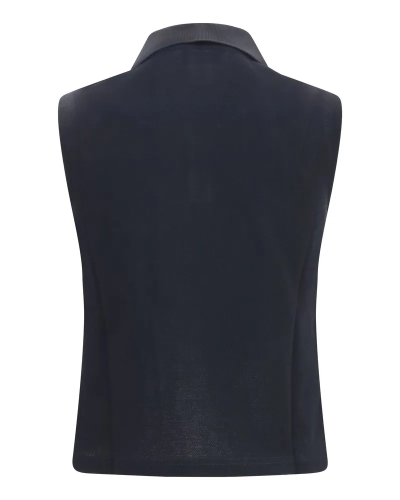 Saint Laurent Women's Cassandre Piqué Polo Noir Recycled Cotton Shirts T-shirts And Polos Noir
