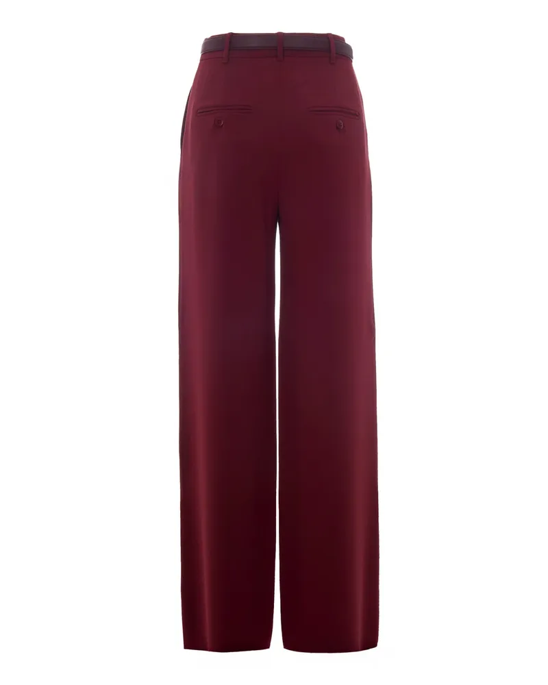 Max Mara Women's Wide-Leg Trousers Amico Ruby Triacetate Red