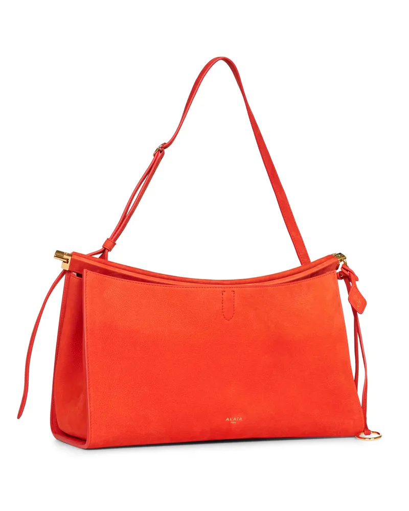 Alaïa Women's Shoulder Bag Le Click Pocket 35 Orange Calf Leather Orange