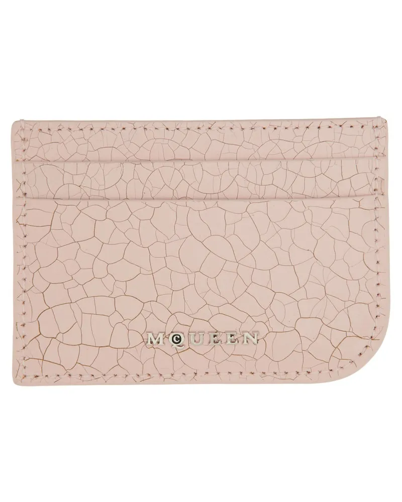 Alexander McQueen Calfskin Card Case — Pink Pink