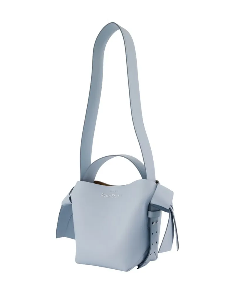 Acne Studios Unisex Musubi Mini R Shopper Bag Leather Blue Calfskin Totes-shopping-bags Blue