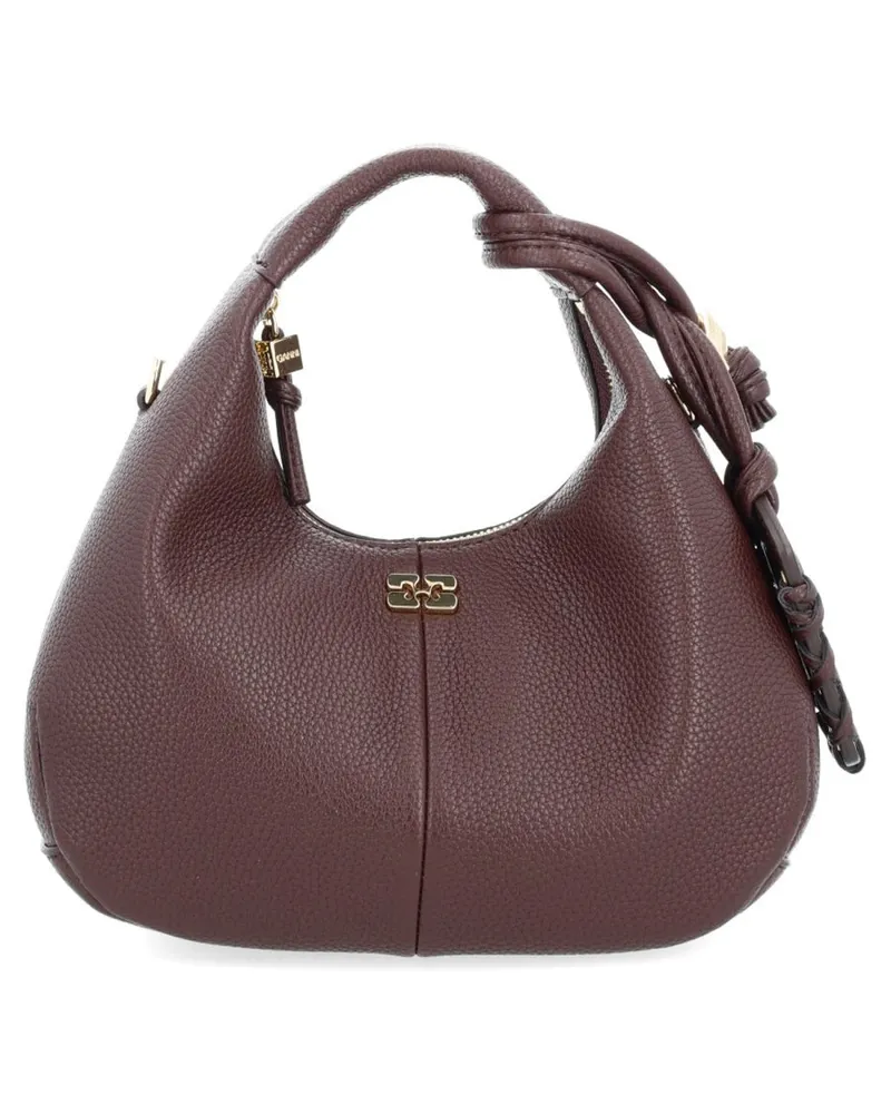 Ganni Women's Handbag Hobo Brown Handbags Hand Bags Brown