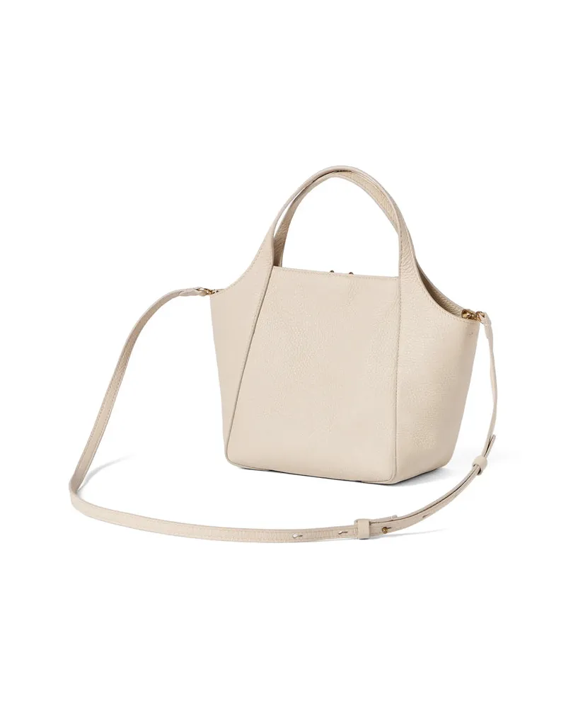 Brunello Cucinelli Supple Calf Leather Bucket Bag — Beige Beige