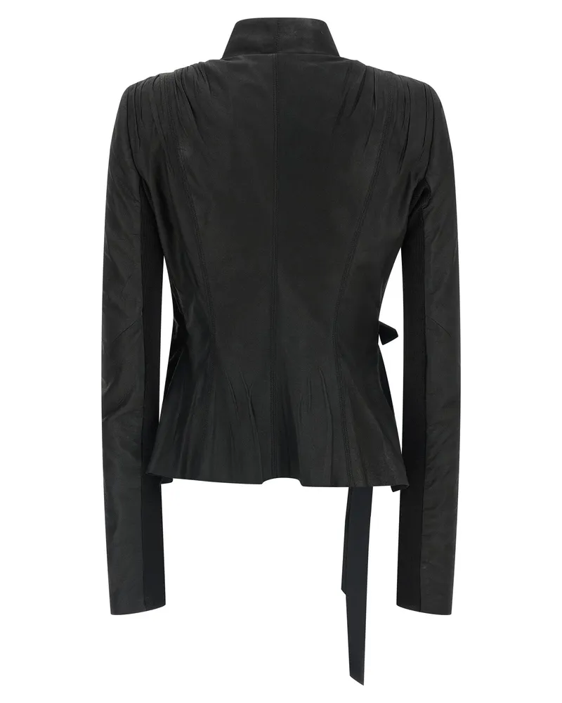 Rick Owens Naked Leather Jacket — Black Black
