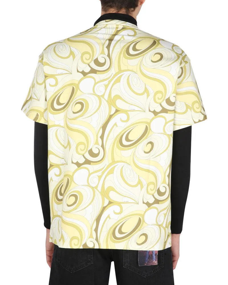Raf Simons Crew Neck Hippie Pattern T-Shirt — Yellow Yellow