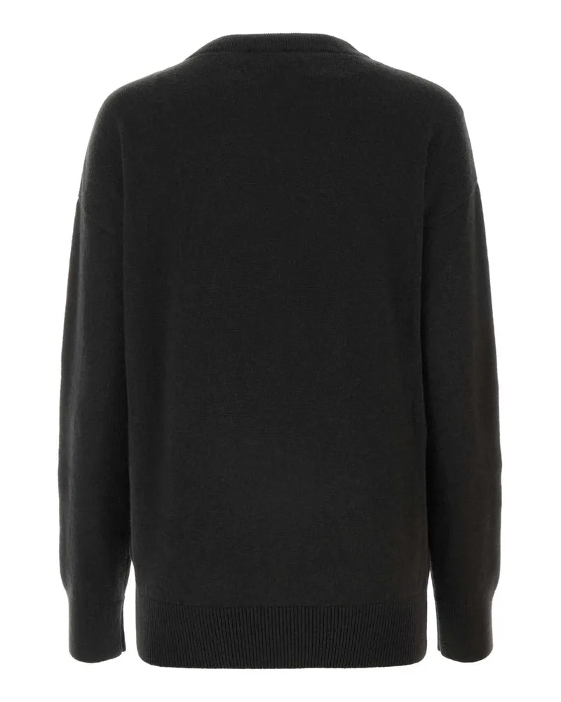 Burberry Women's Anthracite Cashmere Sweater Onyx Exterior: Maglieria Black
