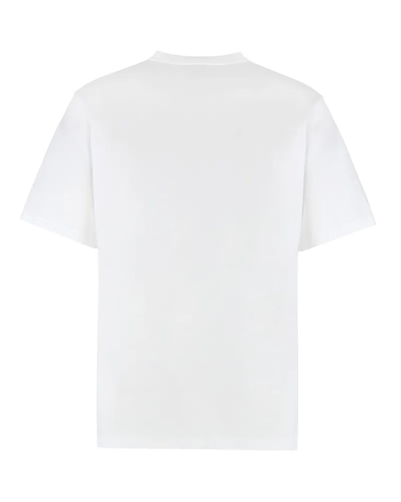 Dolce & Gabbana Logo-Patch Cotton T-Shirt — White White