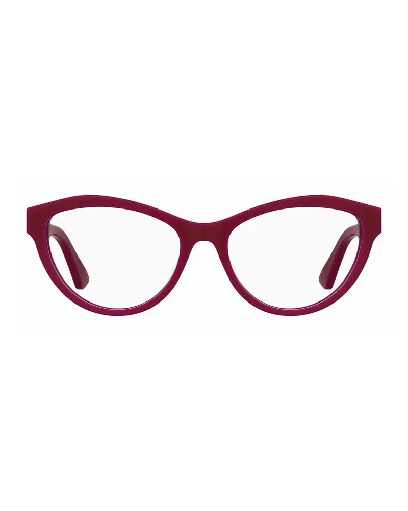 Moschino Women's Eyeglasses Cat Eye Full Rim, Red Frame And Clear Demo Lenses Lens Mos6230c9a00 Sunglasses Burgundy