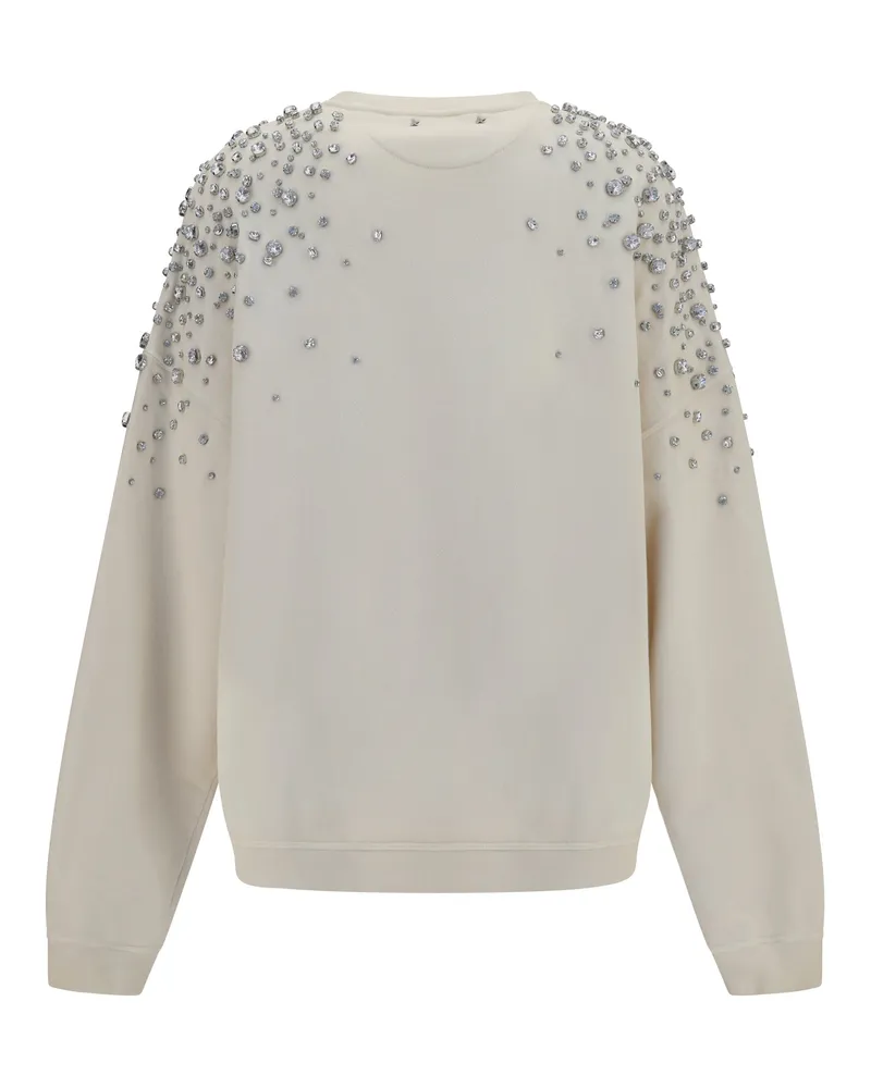 Golden Goose Crystal-Embellished Sweatshirt — White White