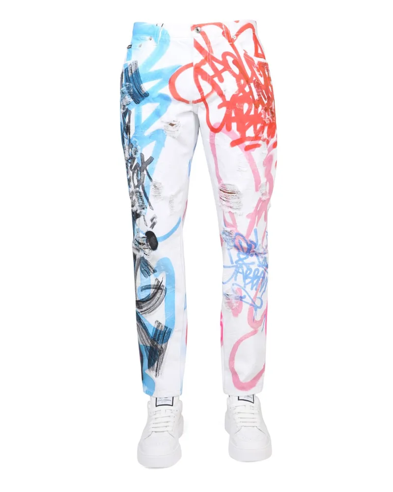 Dolce & Gabbana Loose Fit Jeans — Multicolor Multicolor