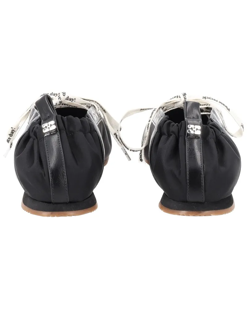 Ganni Ballerina Sporty Flat — Black Black
