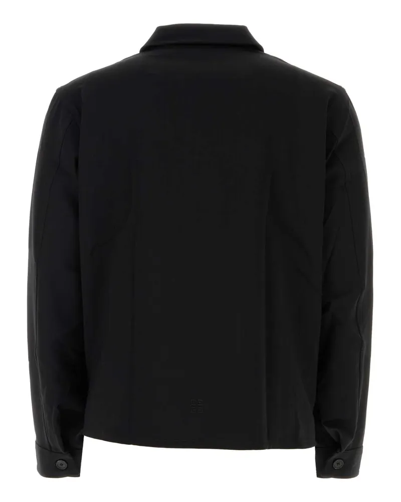 Givenchy Men's Wool Blend Overshirt Black Nylon Jacket Black