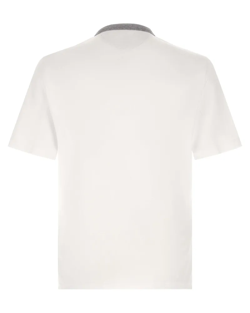 Brunello Cucinelli Men White Cotton T-Shirt White