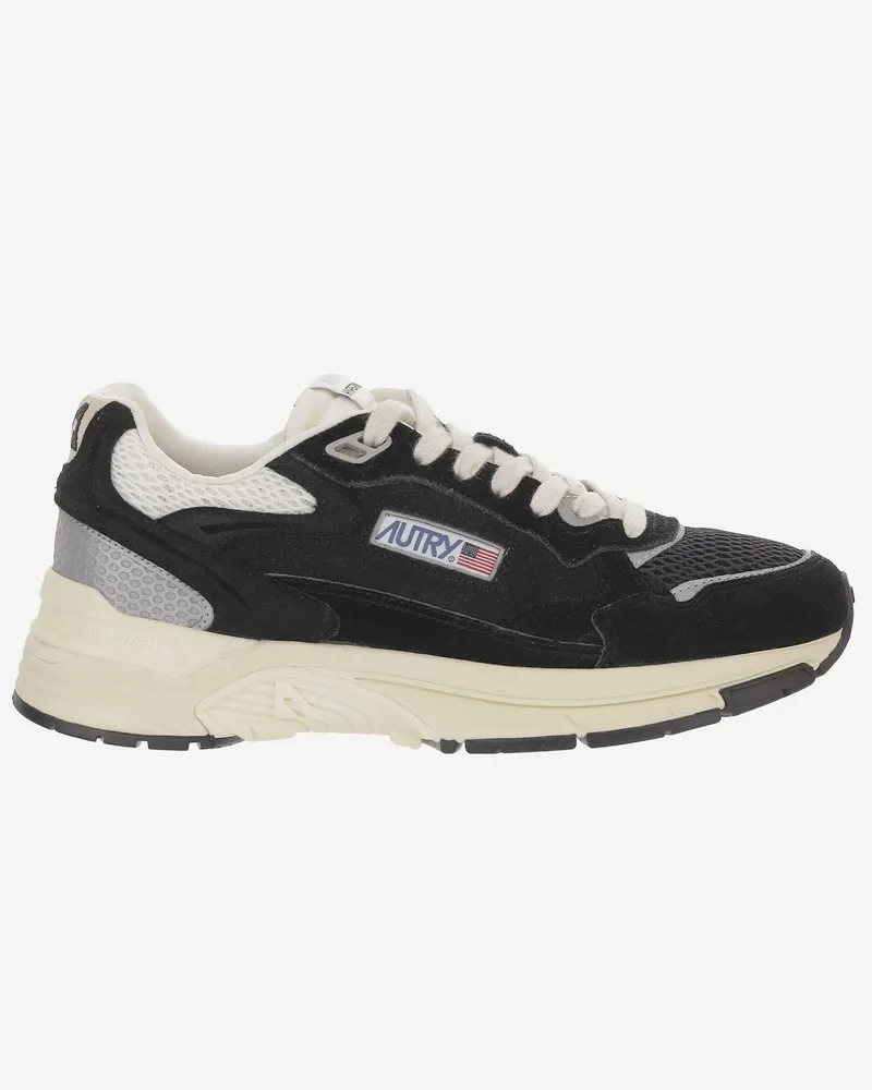 AUTRY Men's Sneakers Hyperway Black Leather Trainers Black