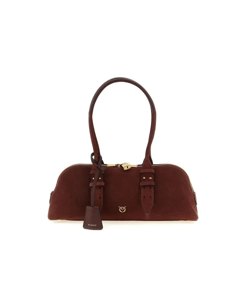 Pinko Women's Shoulder Bag Bordeaux Cow Leather - Shoulder-Bags Bordeaux