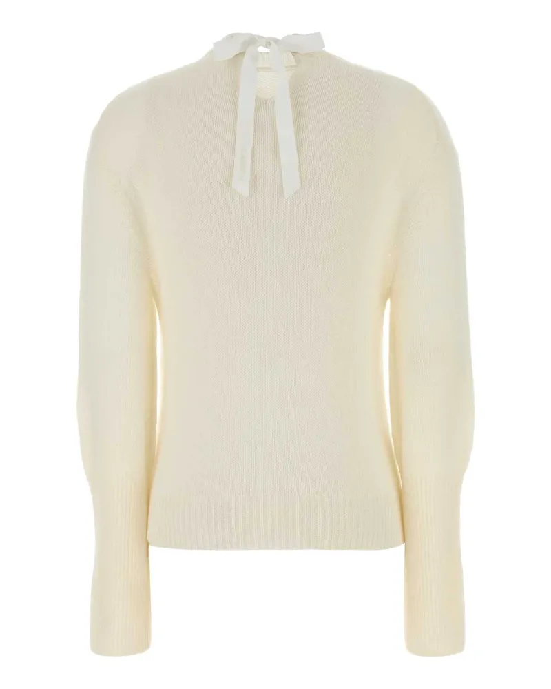 Lanvin Women's Ivory Cashmere Blend Sweater Moon Maglie White
