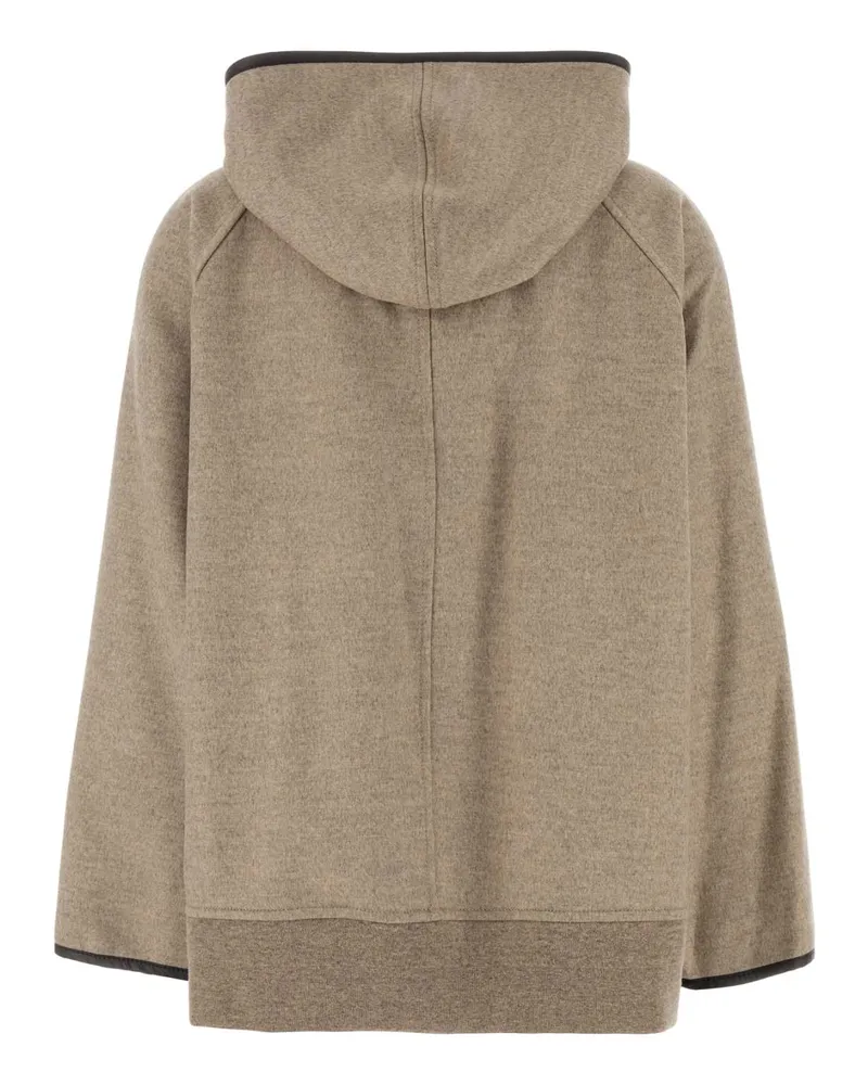 Bottega Veneta 834986v3oo0 2783 Sandshellmelange Exterior: Wool Cashmere Giubbini Jacket Beige
