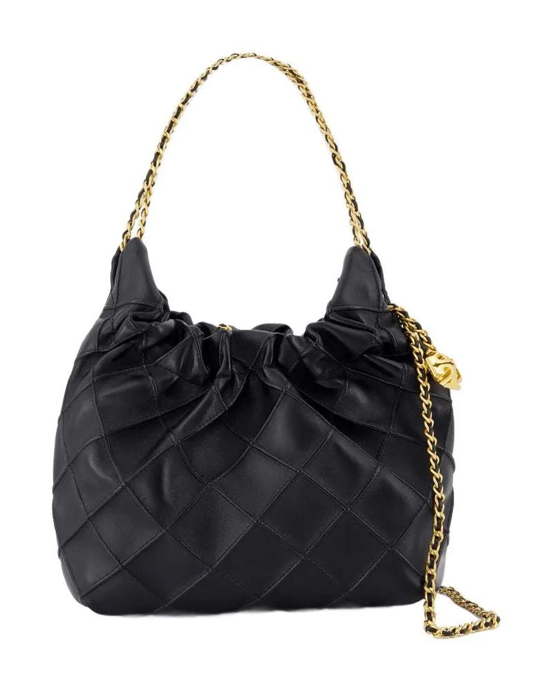 Tory Burch Women's Fleming Mini Shoulder Bag -  Leather Black Lambskin Totes-Shopping-Bags Black