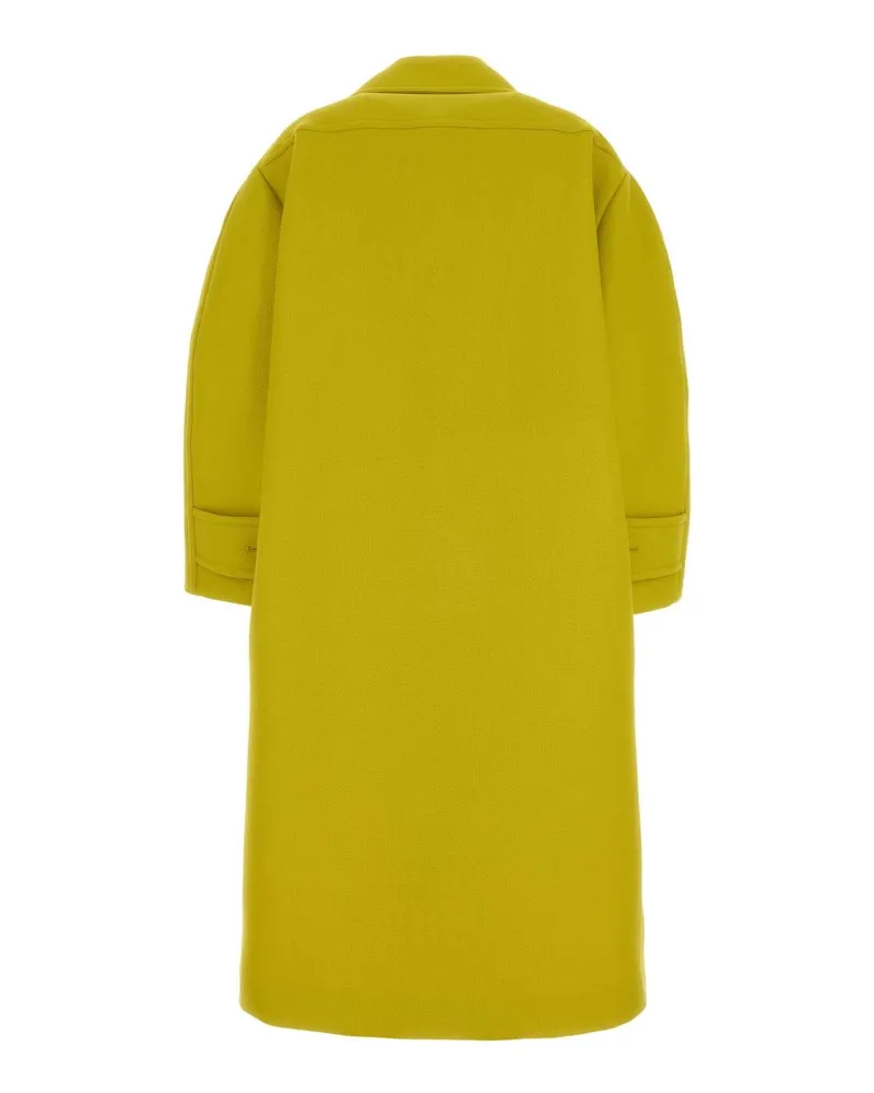 Balenciaga 872232tuu16 7200 Yellow T Wool F Viscose Fp Cotton Cappotti Coat Yellow
