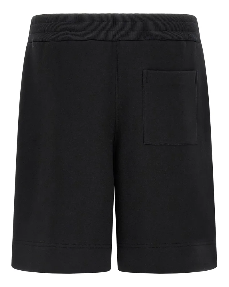 Jil Sander Men Black Cotton Bermuda Shorts Black