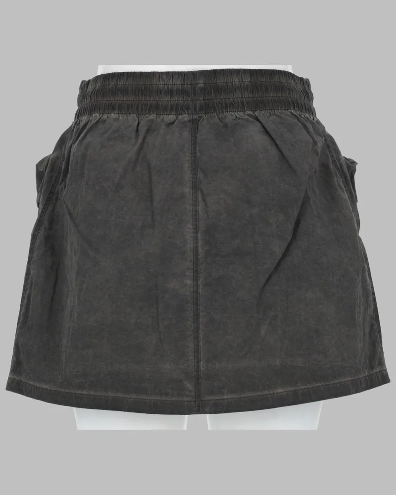 Diesel Nylon with Maxi Pockets Miniskirt — Gray Gray