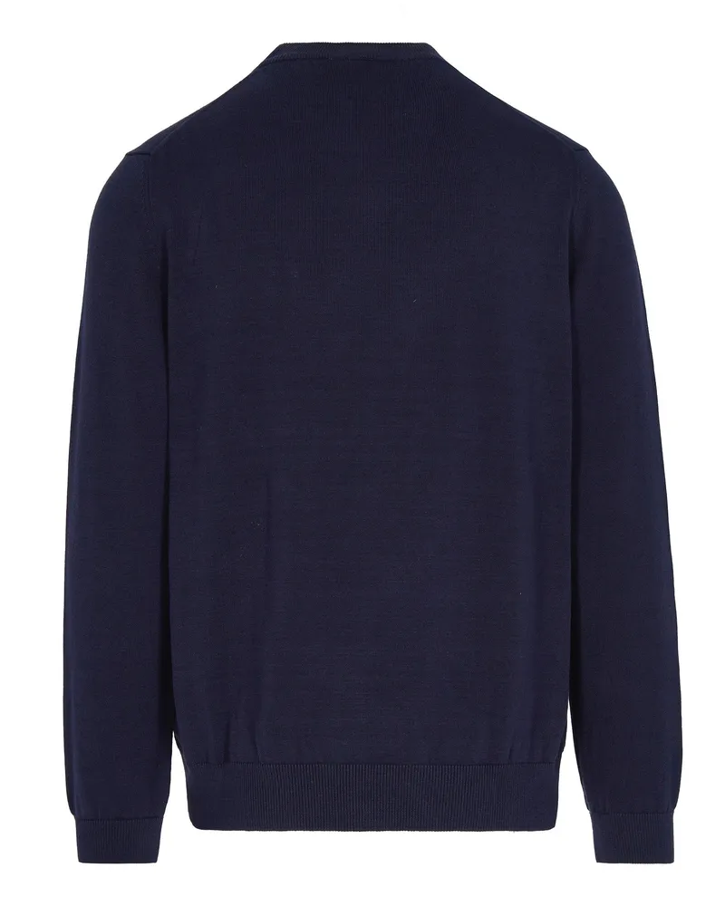 Lacoste Men's Crewneck Jumper Navy Blue Cotton Jumpers Sweater Navy