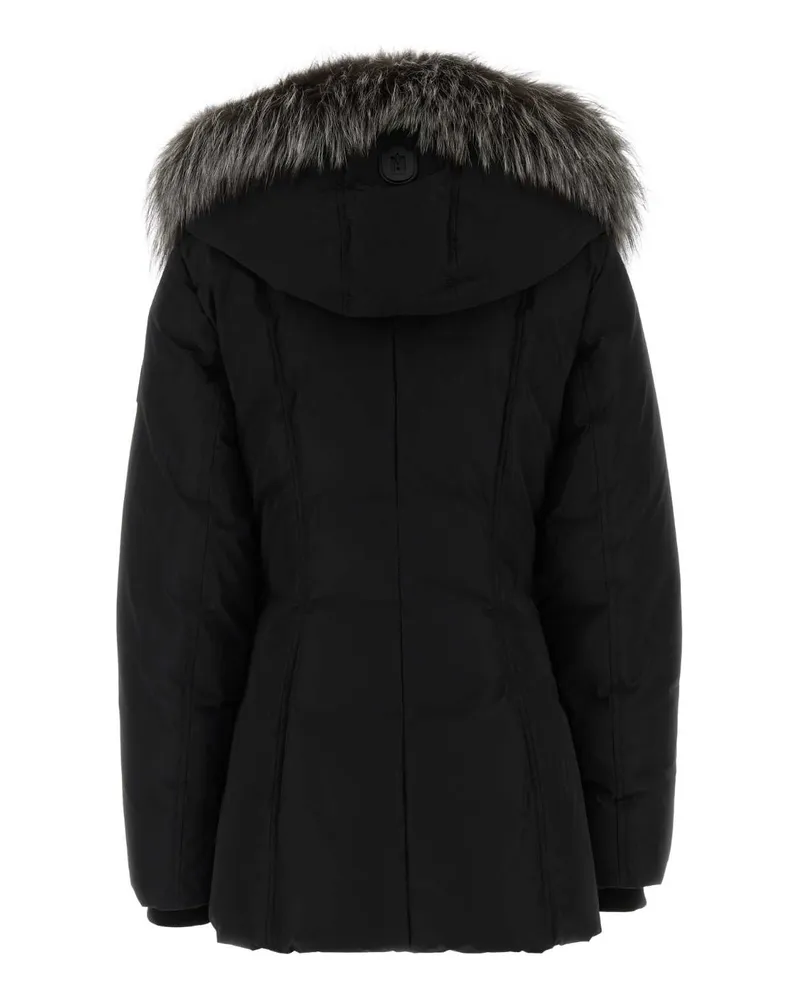 Mackage Fur-Trimmed Hood Down Jacket — Black Black