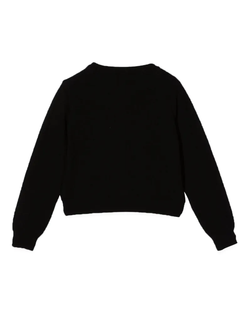 Simonetta Wool-Cashmere Cardigan — Black Black