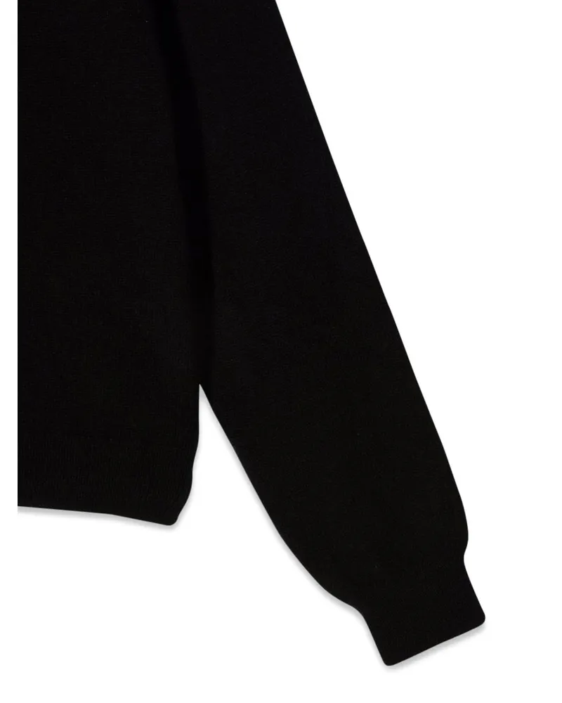 Simonetta Wool-Cashmere Cardigan — Black Black