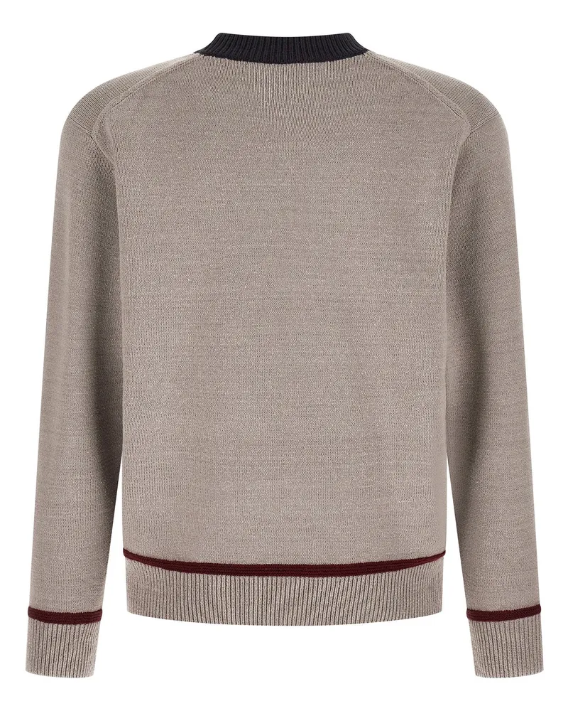 Junya Watanabe Jacquard House-Motif Sweater — Beige Beige