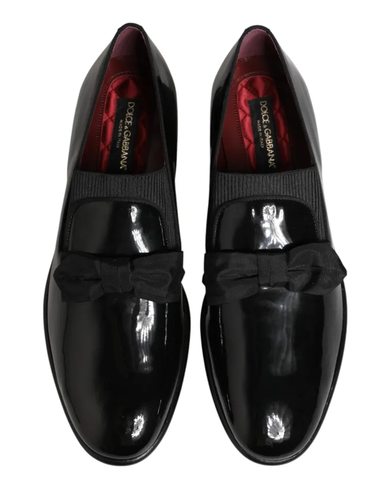Dolce & Gabbana Black Leather Slip On Dress Men Loafers Shoes Co+el+pa+pl+vi+goat Black