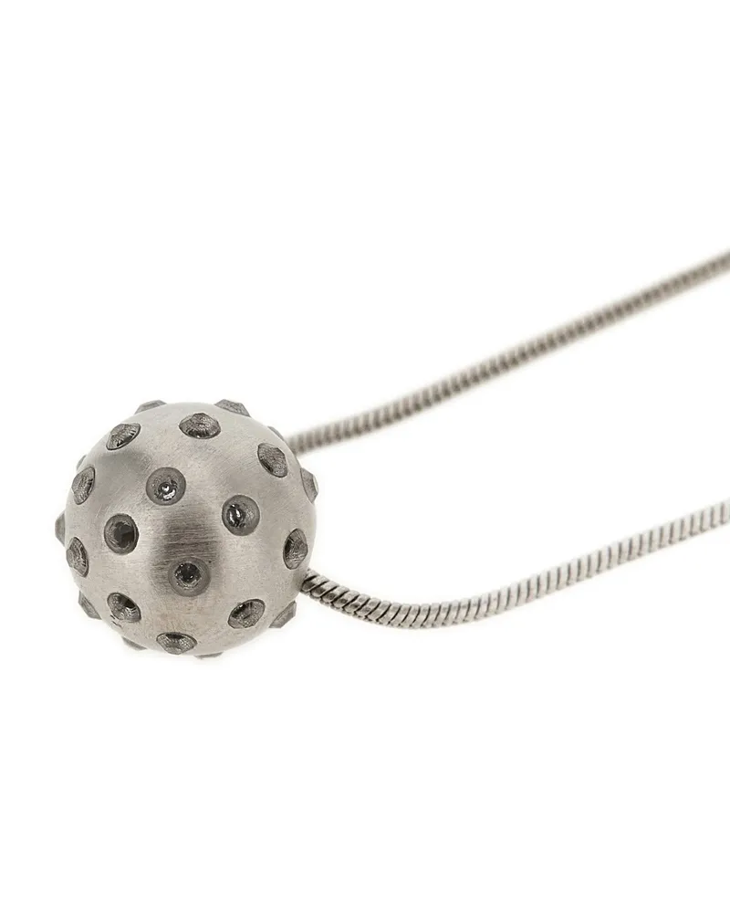 Rick Owens Mini Orb Necklace — Silver Silver